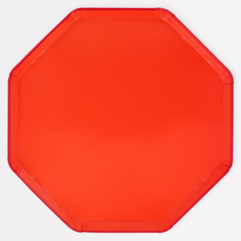 Meri Meri - Tomato Red Dinner Plates - Domates Kırmızısı Tabaklar (L) (x8)