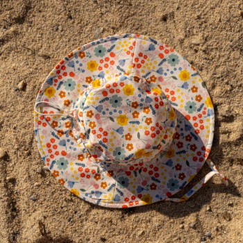 UV Korumalı Pretty Floral Şapka 3-7 Yaş