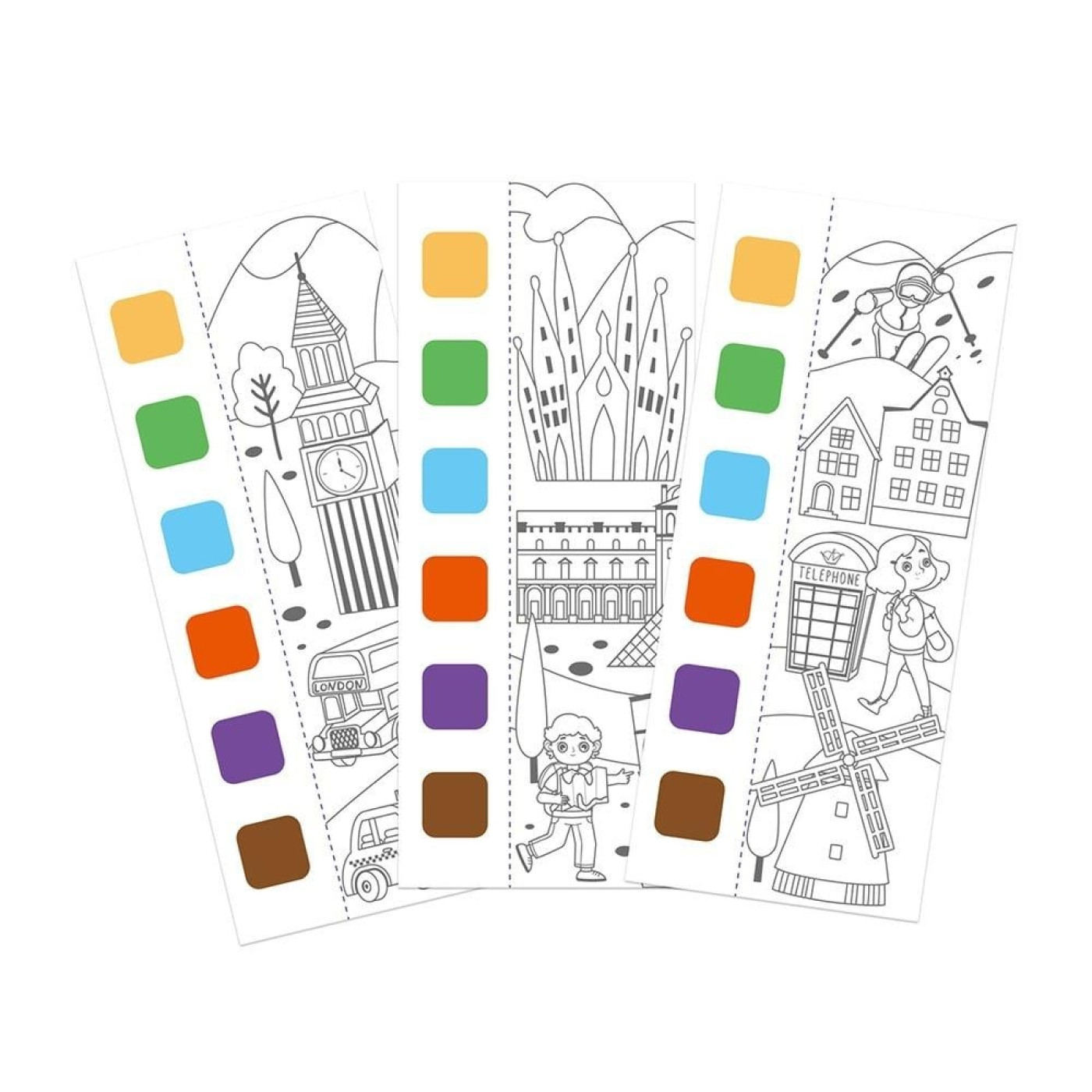 Cep Boy Sulu Boya Kitabı - Dünya Turu - ST01250 - 9352801004871