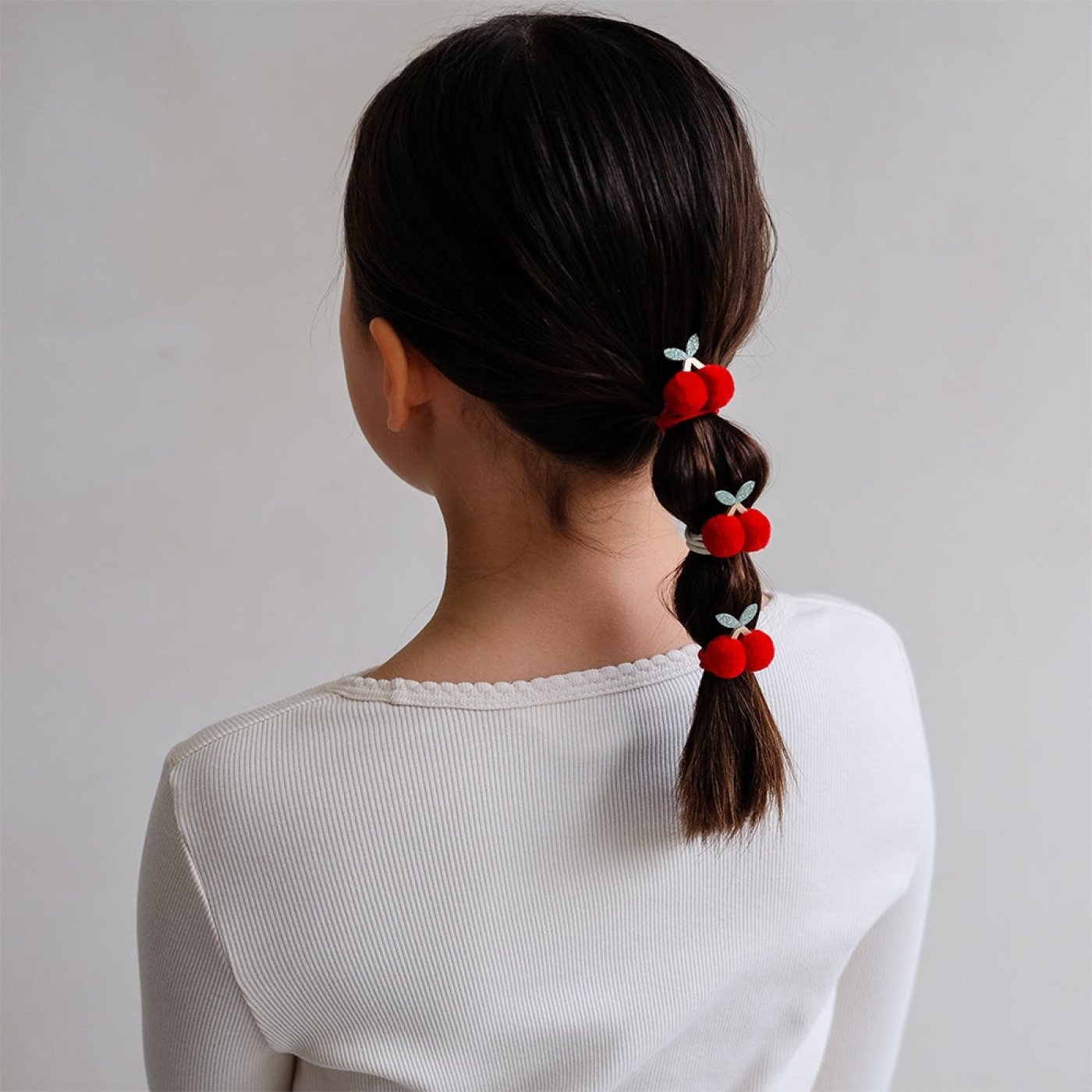 Mimi & Lula Pom Pom Cherries 4'lü Lastik Toka
