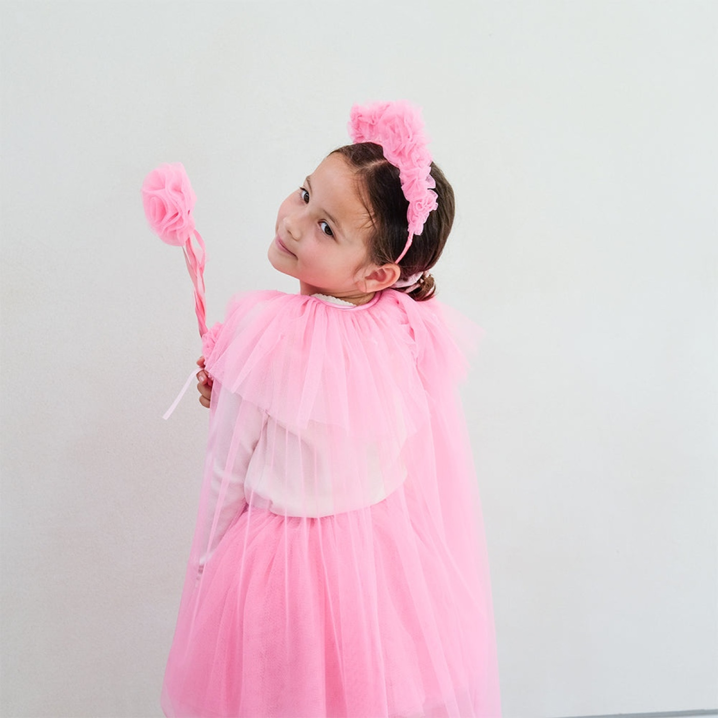 Mimi & Lula Pink Ruffle Flower Taç - 5061064832018 Mimi & Lula Pink Ruffle Flower Taç - 175019-04 - 5061064832018
