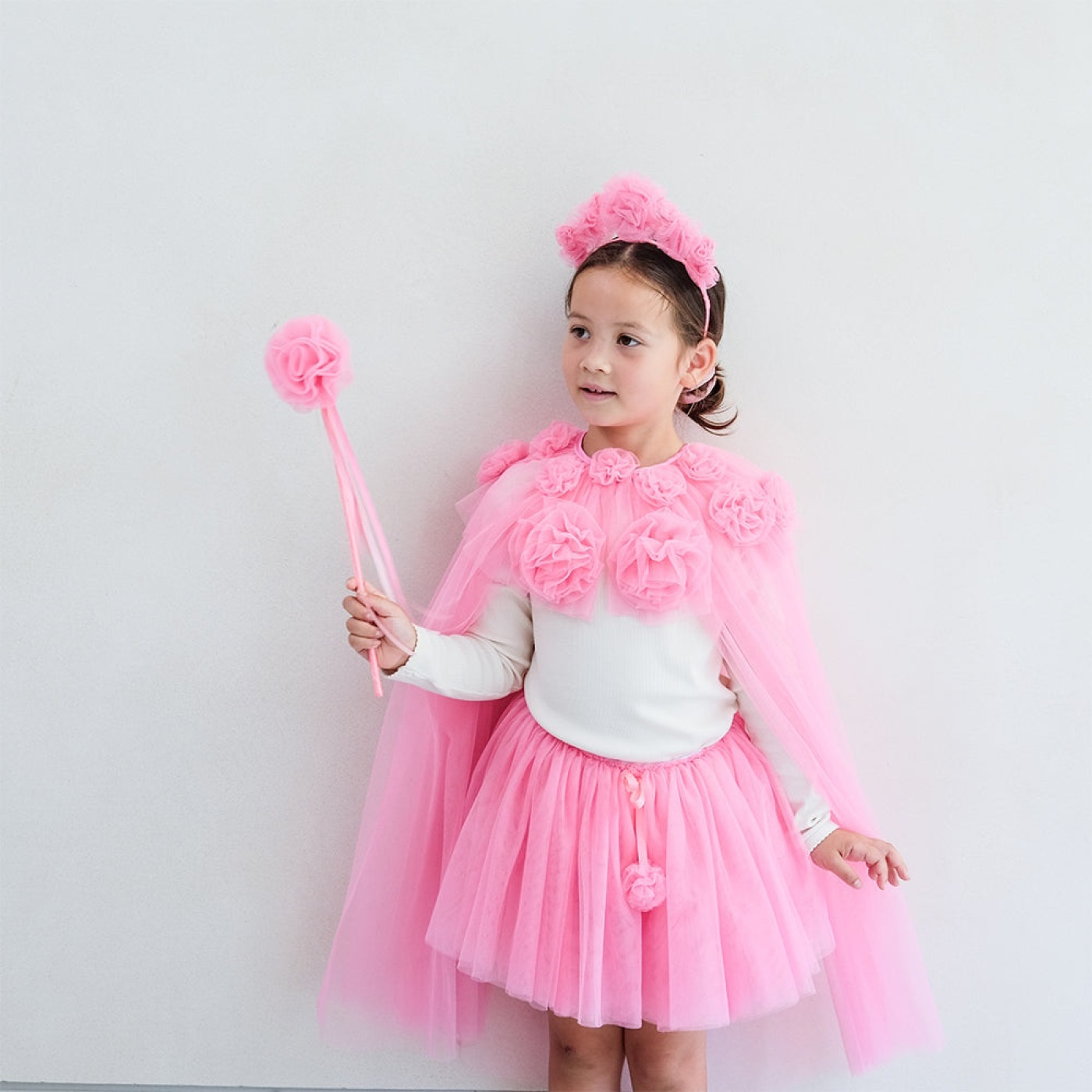 Mimi & Lula Pink Ruffle Flower Pelerin - 5061064832001 Mimi & Lula Pink Ruffle Flower Pelerin - 175018-04 - 5061064832001