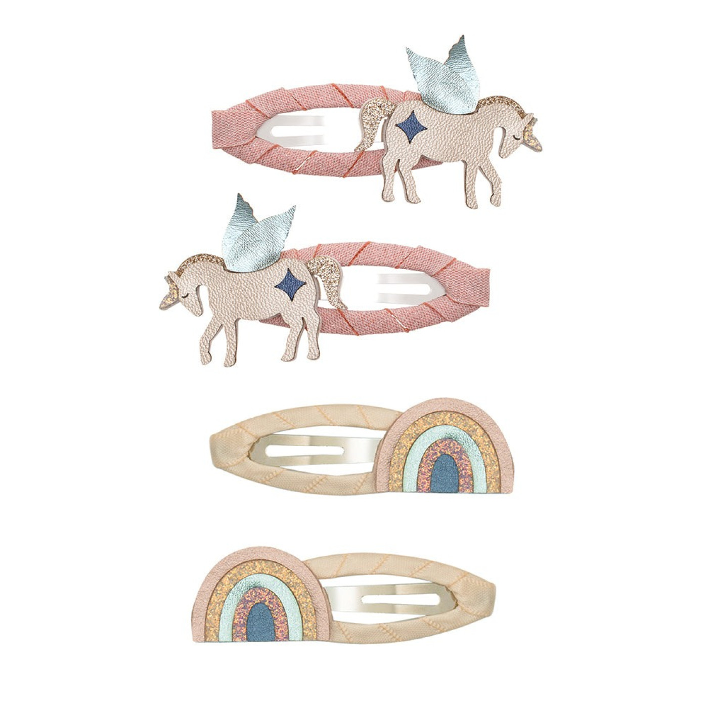 Mimi & Lula Winged Unicorn & Rainbow 4'lü Toka - 172031-27 - 5061064830564