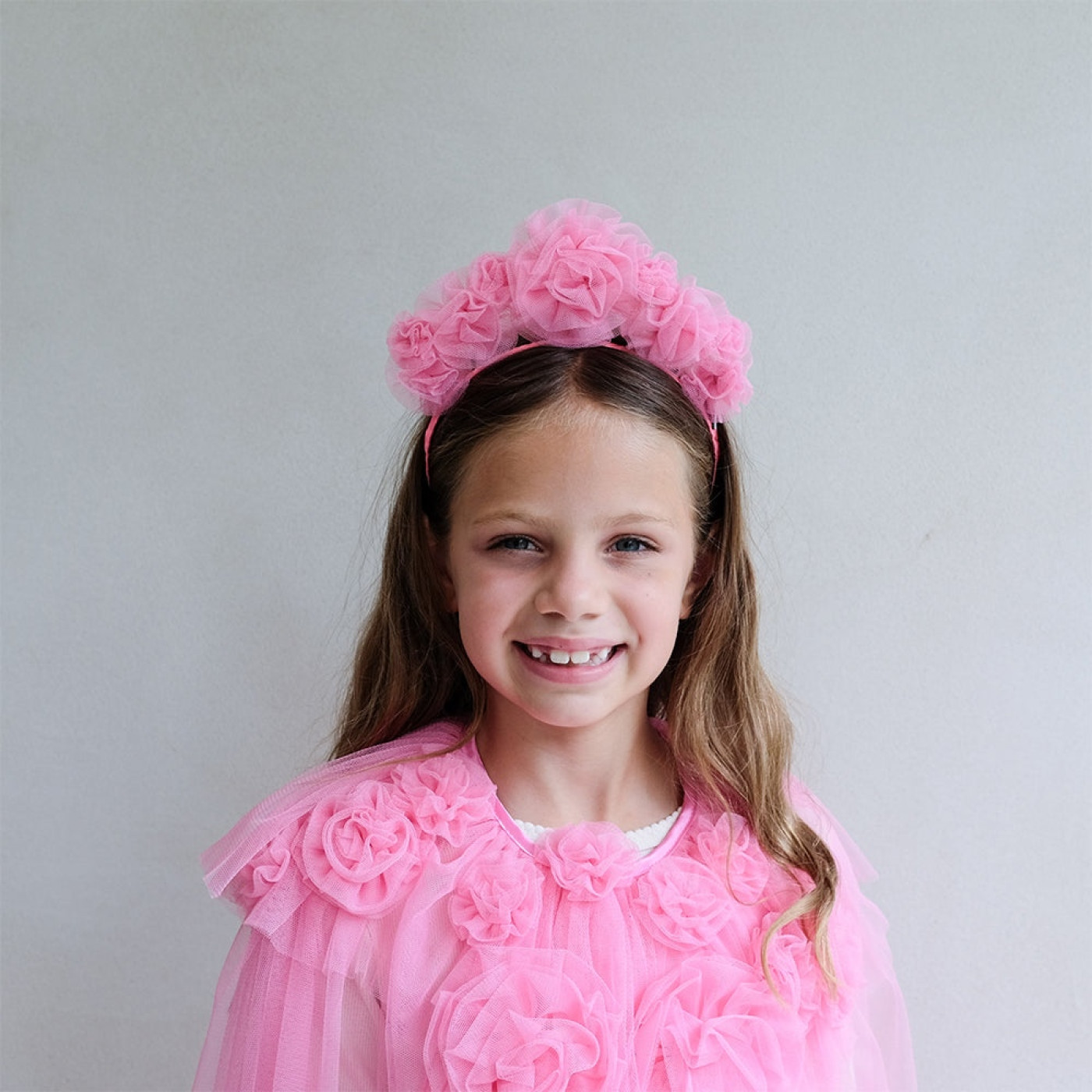 Mimi & Lula Pink Ruffle Flower Taç - 5061064832018 Mimi & Lula Pink Ruffle Flower Taç - 175019-04 - 5061064832018
