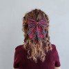 Mimi & Lula Tartan Agnes Bow 2'li Toka - Red - 172074-14 - 5061064830984