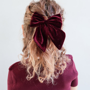 Mimi & Lula- Tartan Agnes Bow 2'li Toka - Red