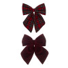 Mimi & Lula Tartan Agnes Bow 2'li Toka - Red - 172074-14 - 5061064830984