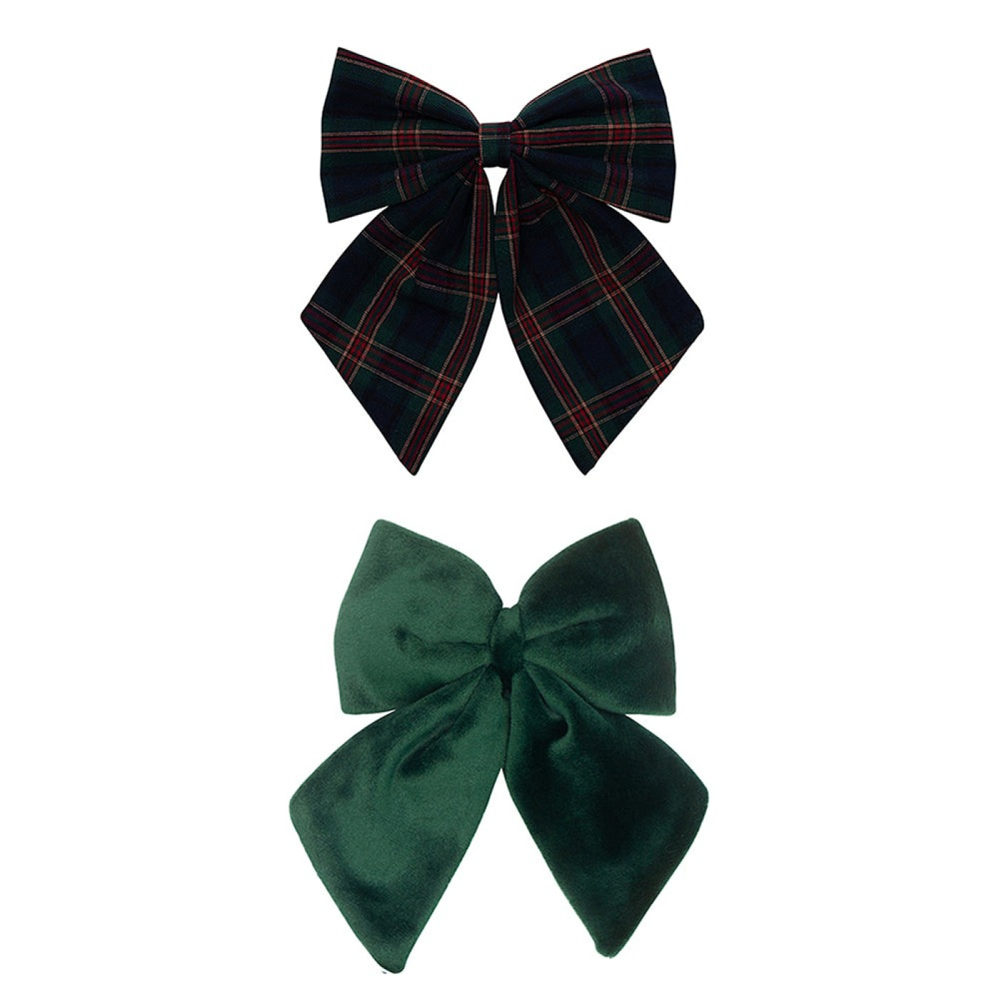 Mimi & Lula Tartan Agnes Bow 2'li Toka - Green - 172075-17 - 5061064830991