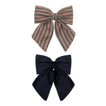 Mimi & Lula - Stripe Agnes Bow 2'li Toka