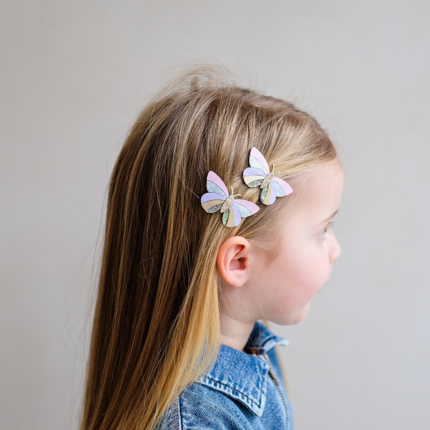 Mimi & Lula Spriped Butterfly 2 'li Toka Mimi & Lula Spriped Butterfly 2 'li Toka