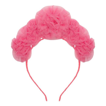 Mimi & Lula Pink Ruffle Flower Taç