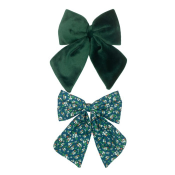 Mimi & Lula Agnes Oversize Bow 2’li Toka - Teal