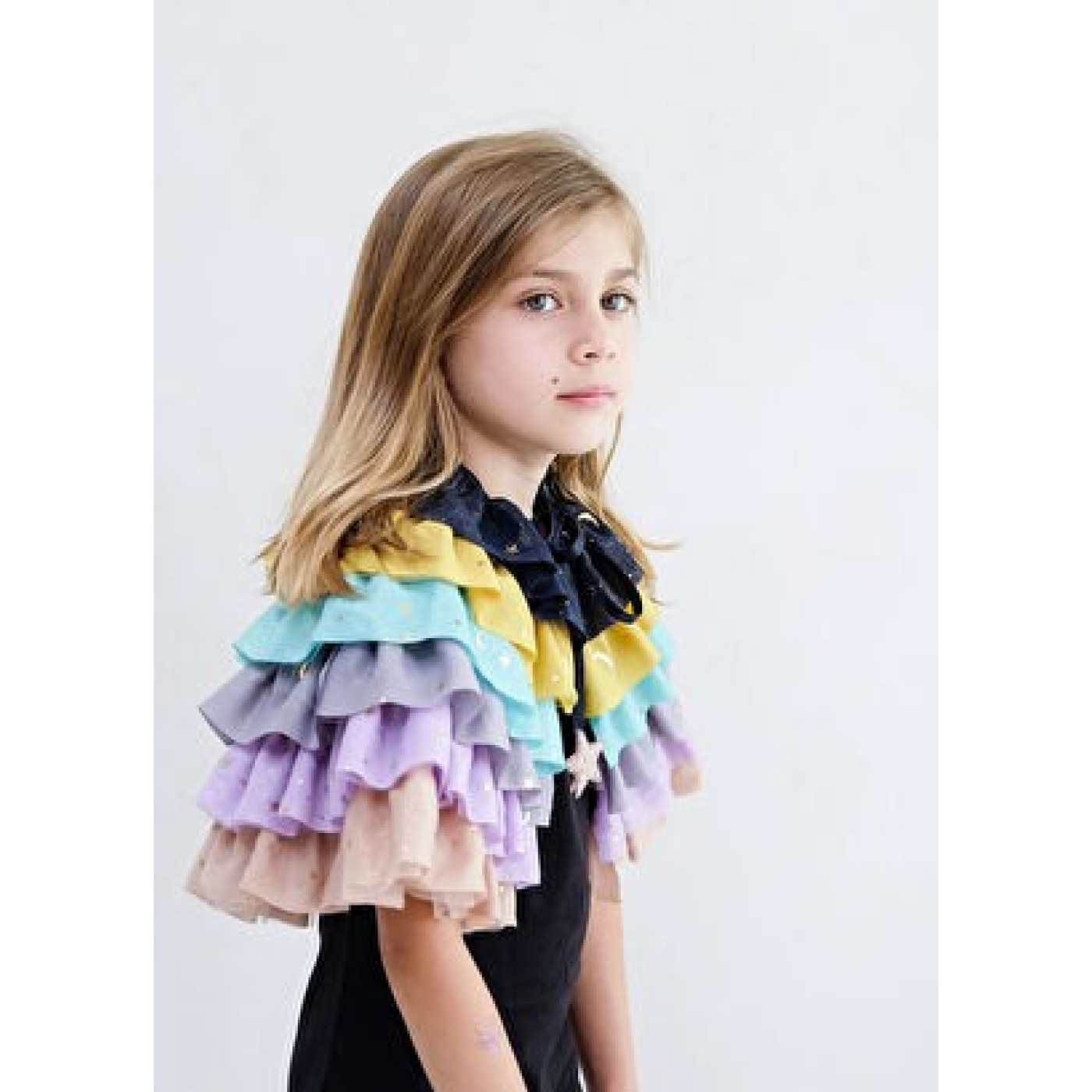 Mimi & Lula - Rainbow Ruffle Pelerin - 135035-23 - 5060925055238