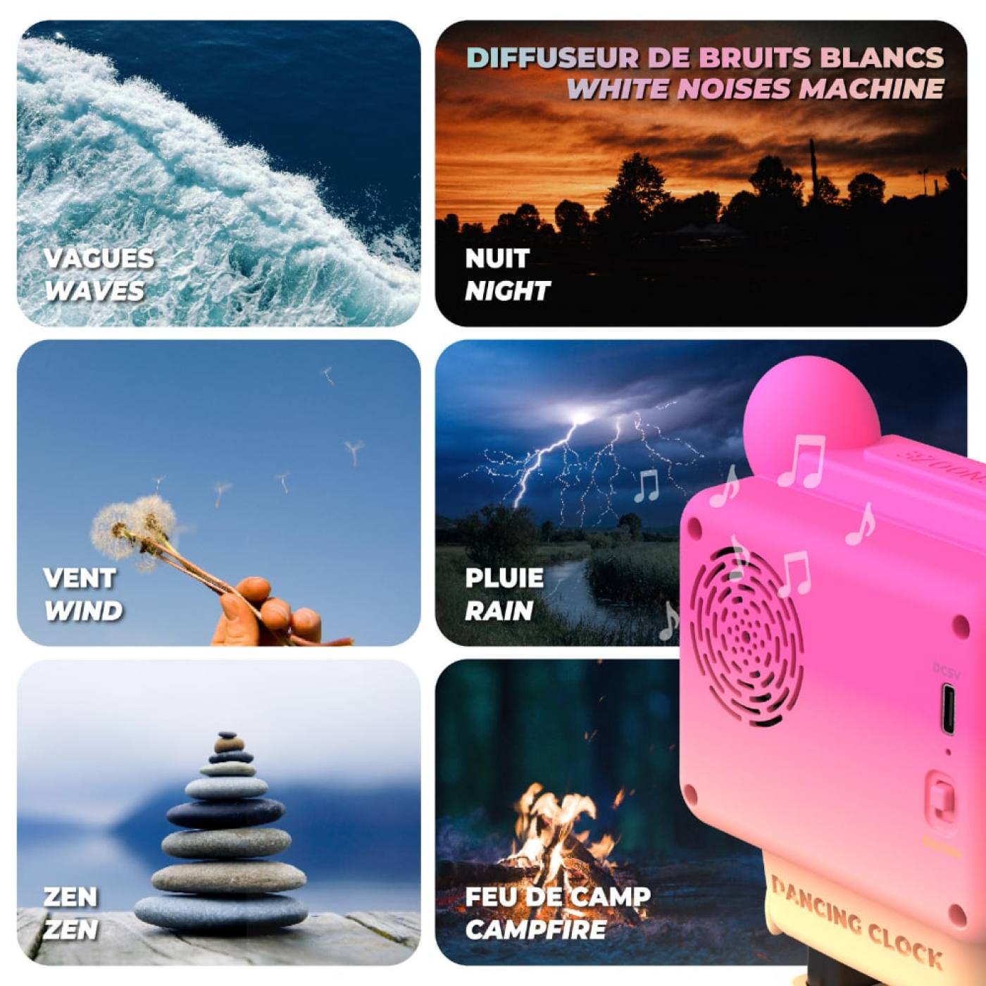 Eğlenceli Dans Eden Pembe Bluetooth Hoparlör ve Çalar Saat - 3701613301337 Eğlenceli Dans Eden Pembe Bluetooth Hoparlör ve Çalar Saat - DC-PK-01 - 3701613301337