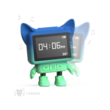 Eğlenceli Dans Eden Mavi Bluetooth Hoparlör ve Çalar Saat Eğlenceli Dans Eden Mavi Bluetooth Hoparlör ve Çalar Saat