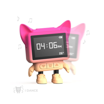 Eğlenceli Dans Eden Pembe Bluetooth Hoparlör ve Çalar Saat Eğlenceli Dans Eden Pembe Bluetooth Hoparlör ve Çalar Saat