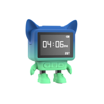 Eğlenceli Dans Eden Mavi Bluetooth Hoparlör ve Çalar Saat