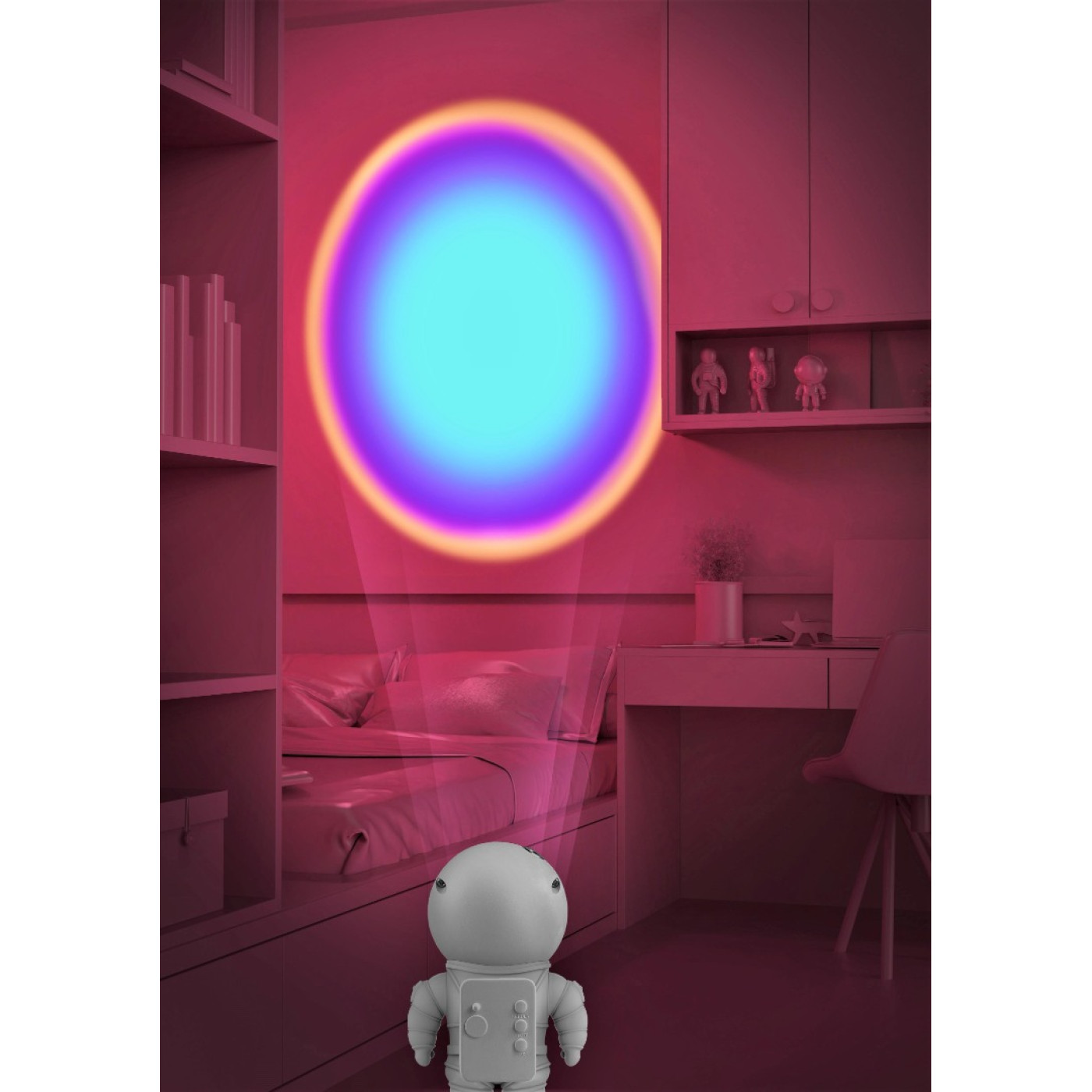 MOB Astronot Projeksiyon Gece Lambası // Mavi - 3701365602560 - 3701365602560