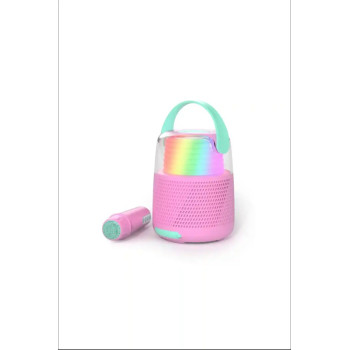 Retro 5 Farklı Ses Efektli, Mikrofonlu Karaoke - Pembe Retro 5 Farklı Ses Efektli, Mikrofonlu Karaoke - Pembe