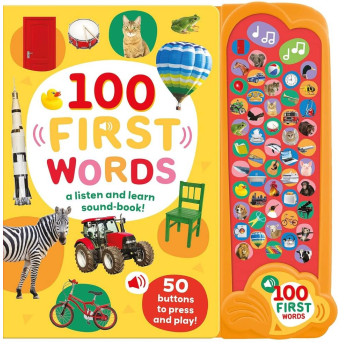 100 First Words (50 Button Photo Sound Book)