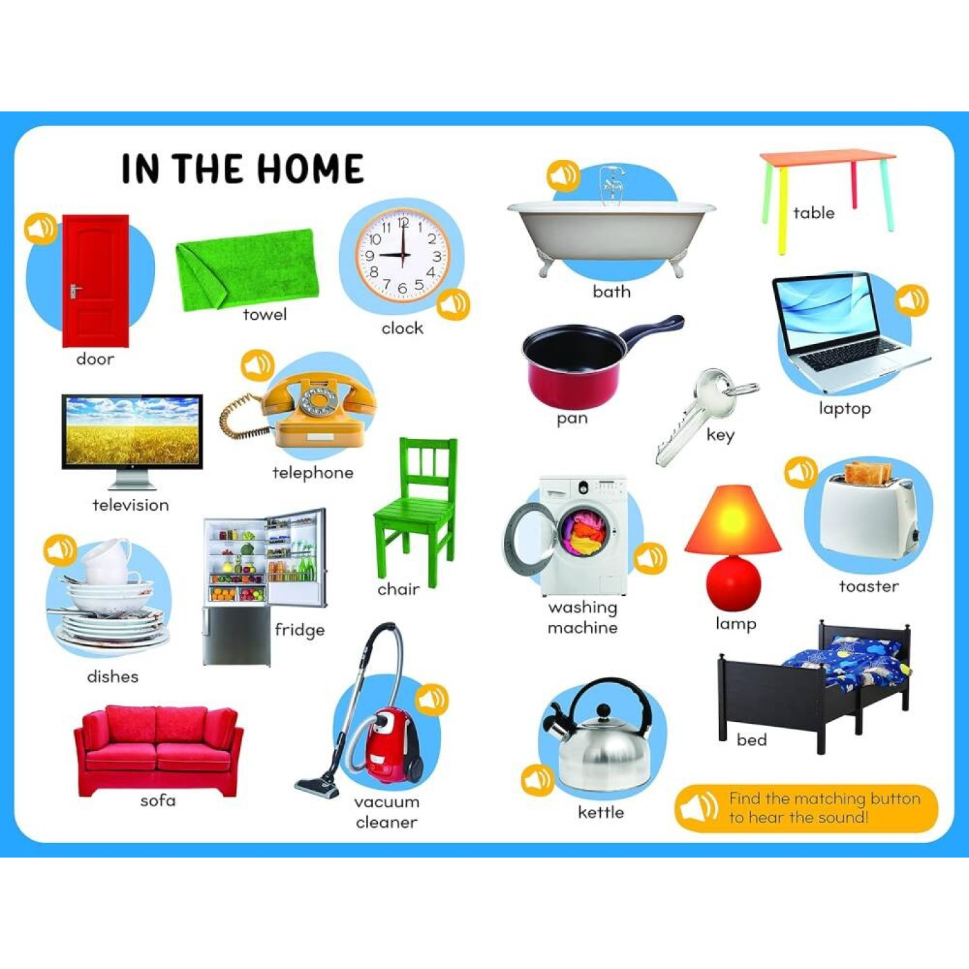 100 First Words (50 Button Photo Sound Book) - 9781839239489 - 9781839239489