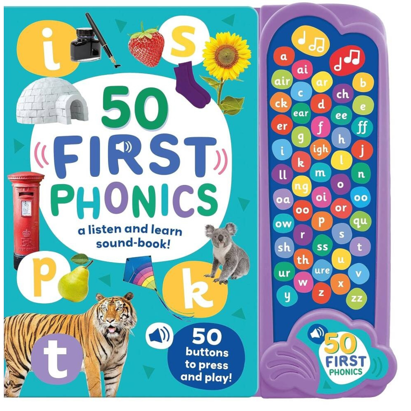 50 First Phonics (50 Button Photo Sound Book) - 9781839239496 - 9781839239496