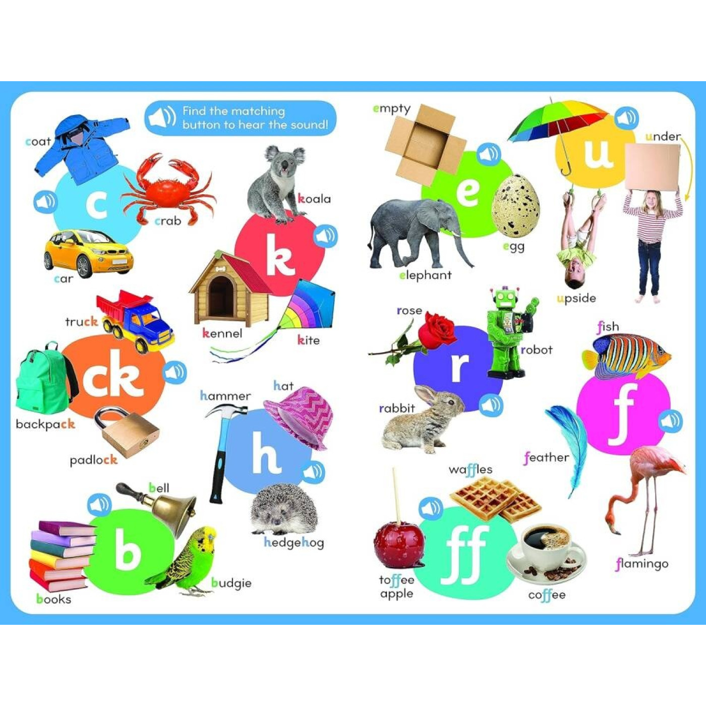 50 First Phonics (50 Button Photo Sound Book) - 9781839239496 - 9781839239496