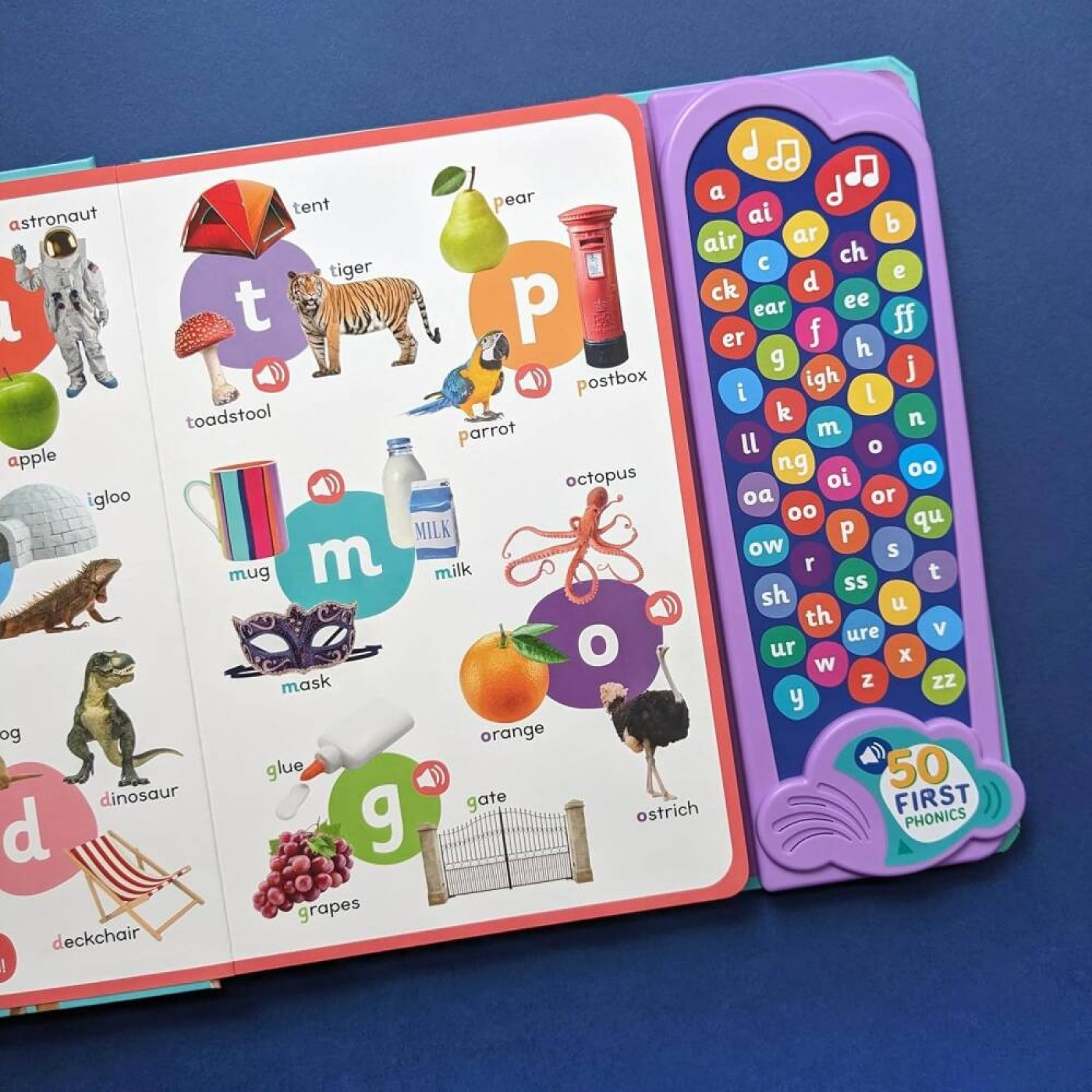 50 First Phonics (50 Button Photo Sound Book) - 9781839239496 - 9781839239496