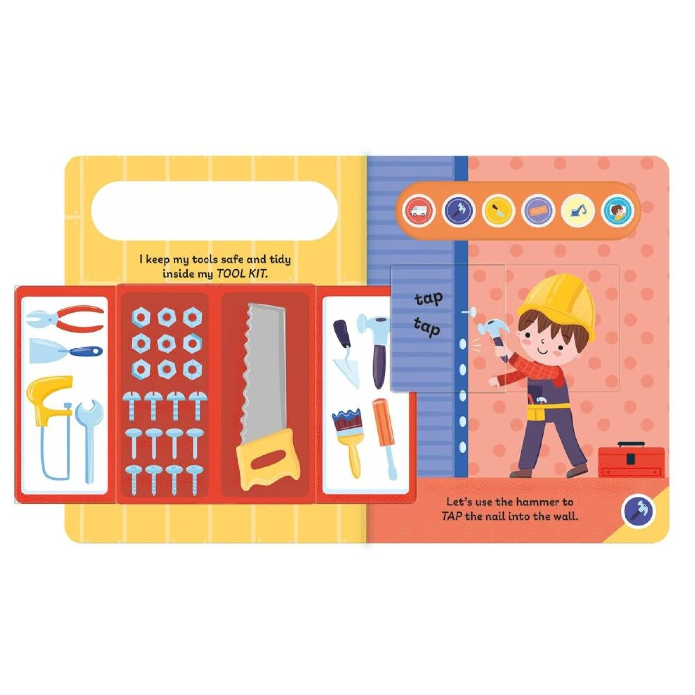 Builder (6 Button Light and Sound Book) - Sesli, Kaydırmalı ve 3D Kitaplar Görseli