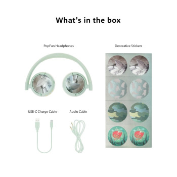 Buddyphones POPFun - Kulak Üstü Kulaklık Yeşil Buddyphones POPFun - Kulak Üstü Kulaklık Yeşil