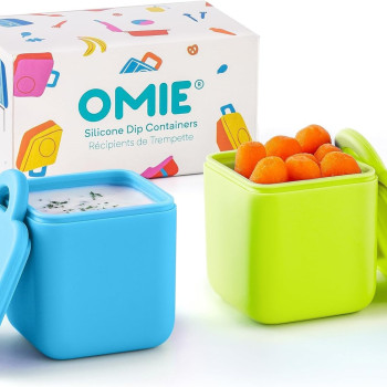Omiebox Bento Kutusu İç Bölme Kapları 2Li Mavi Ve Lime Yeşili