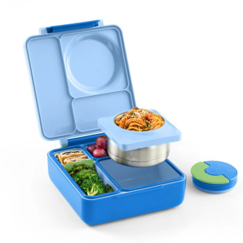 Omiebox - Isı Yalıtımlı Deniz Mavisi Bento Yemek Kutusu