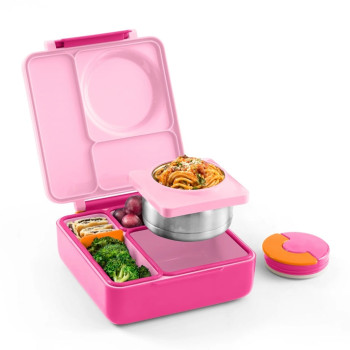 Omiebox - Isı Yalıtımlı Peri Pembesi Bento Yemek Kutusu