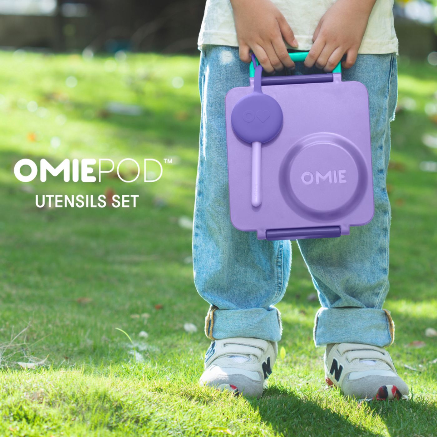 Omiebox - OmiePod Lila Silikon Çatal ve Kaşık Seti Omiebox - OmiePod Lila Silikon Çatal ve Kaşık Seti