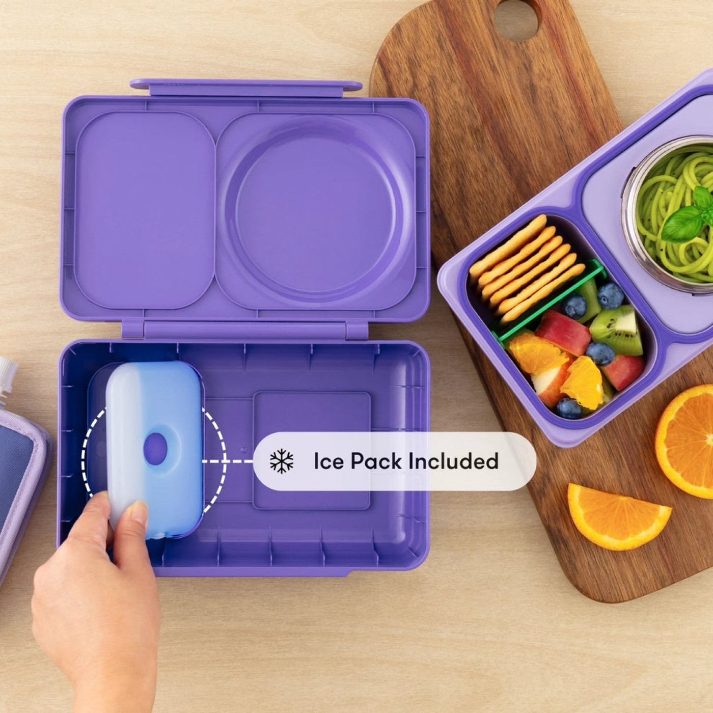 Omiebox - UP Isı Yalıtımlı 2. Nesil Galaksi Moru Bento Yemek Kutusu Omiebox - UP Isı Yalıtımlı 2. Nesil Galaksi Moru Bento Yemek Kutusu
