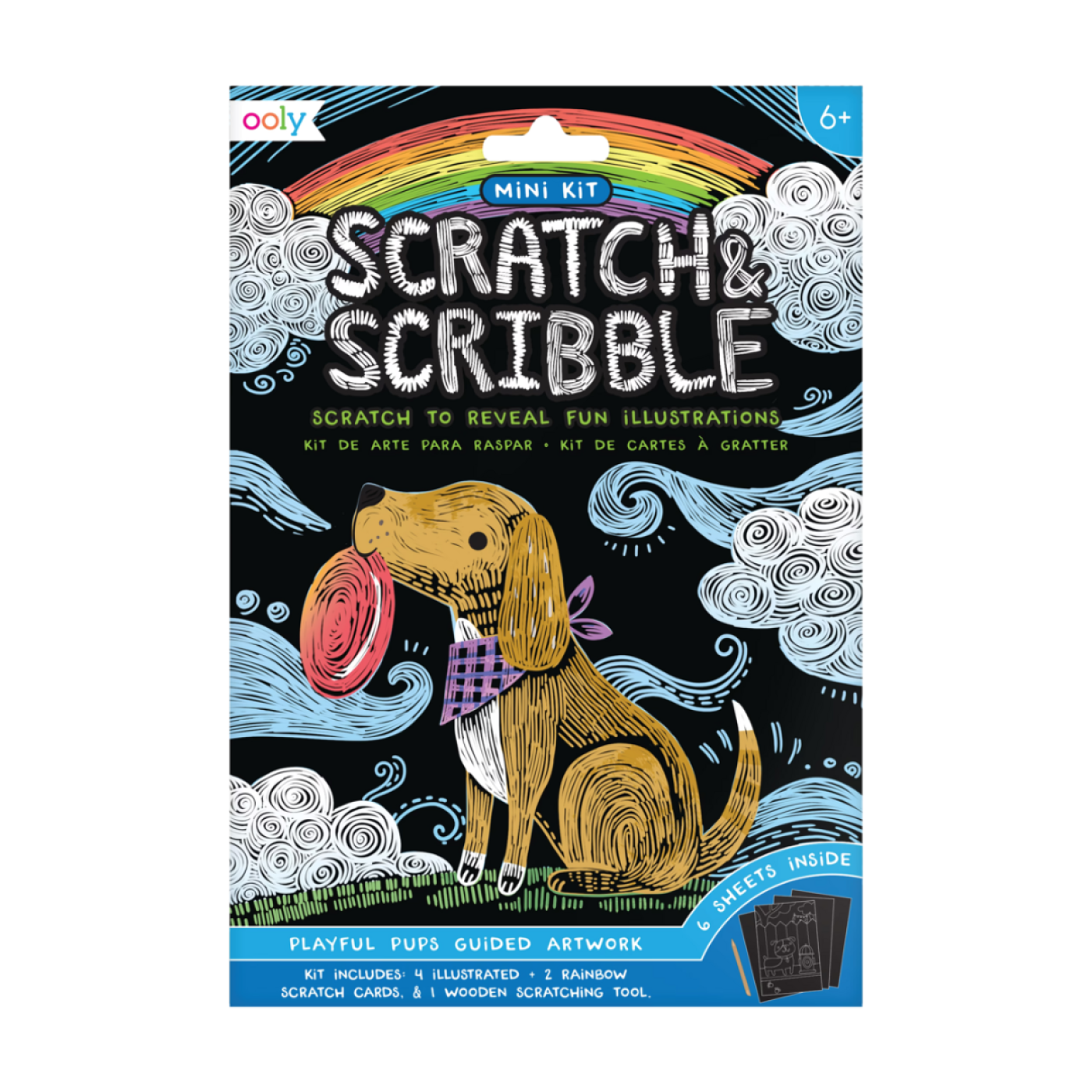 Ooly Mini Scratch & Scribble - Playful Pups - 810078033134 - 810078033134