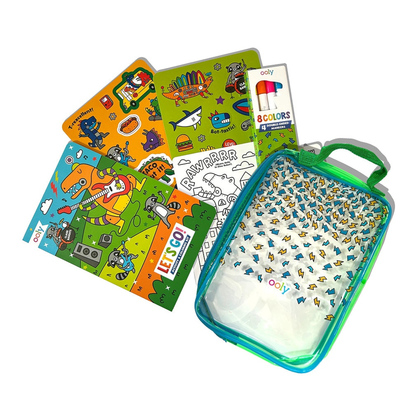 Ooly Let's Go! Taşınabilir Aktivite Boyama Seti - Robo Dinos Ooly Let's Go! Taşınabilir Aktivite Boyama Seti - Robo Dinos