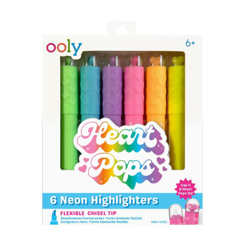 Ooly Heart Pops 6'lı Neon Highlighter