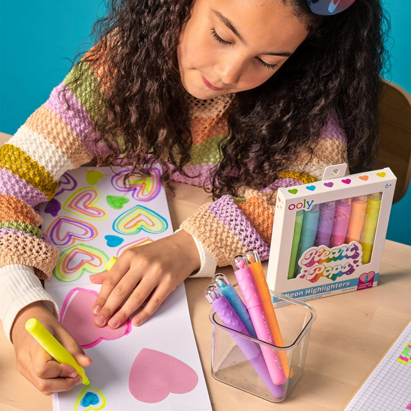 Ooly Heart Pops 6'lı Neon Highlighter