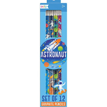 Ooly - 12Li Silgili Kurşun Kalem - Astronaut