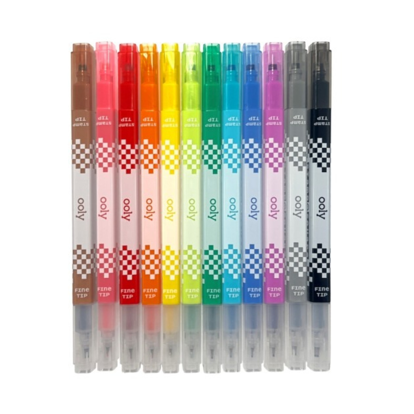 Ooly Stamp-A-Square Çift Uçlu 12’li Keçeli Kalem - 130-112 - 810104681575