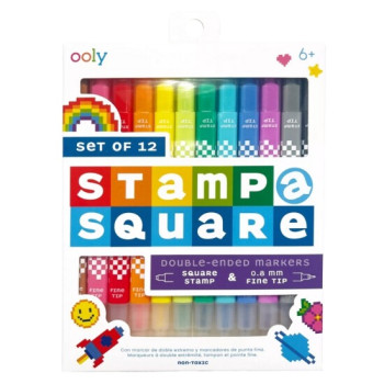 Ooly Stamp-A-Square Çift Uçlu 12’li Keçeli Kalem
