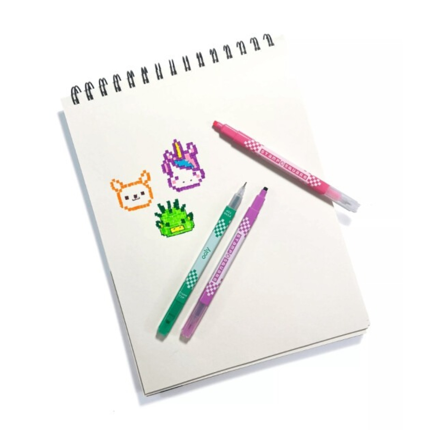 Ooly Stamp-A-Square Çift Uçlu 12’li Keçeli Kalem - 130-112 - 810104681575