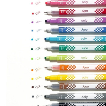 Ooly Stamp-A-Square Çift Uçlu 12’li Keçeli Kalem