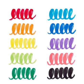 Ooly - Big Bright Fırça Uçlu 10’Lu Keçeli Kalem