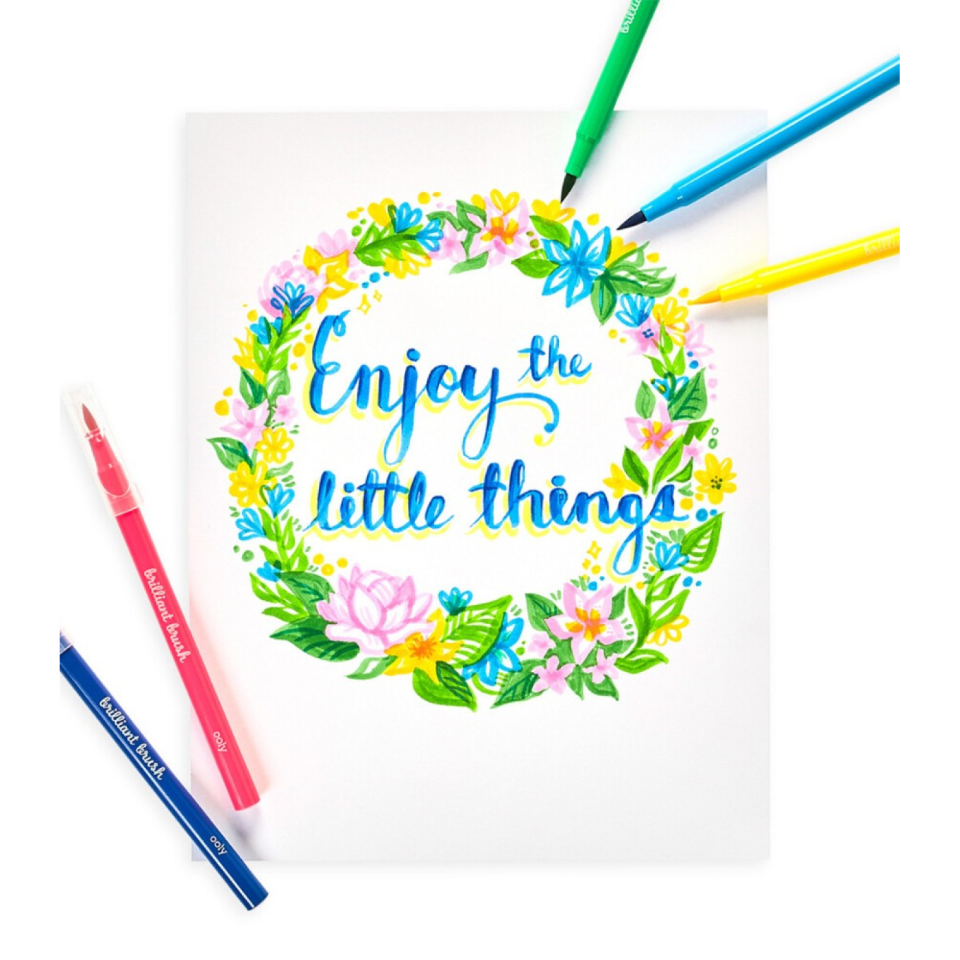 Ooly Brilliant Brush Fırça Uçlu 12li Keçeli Kalem - 810078033998 - 810078033998