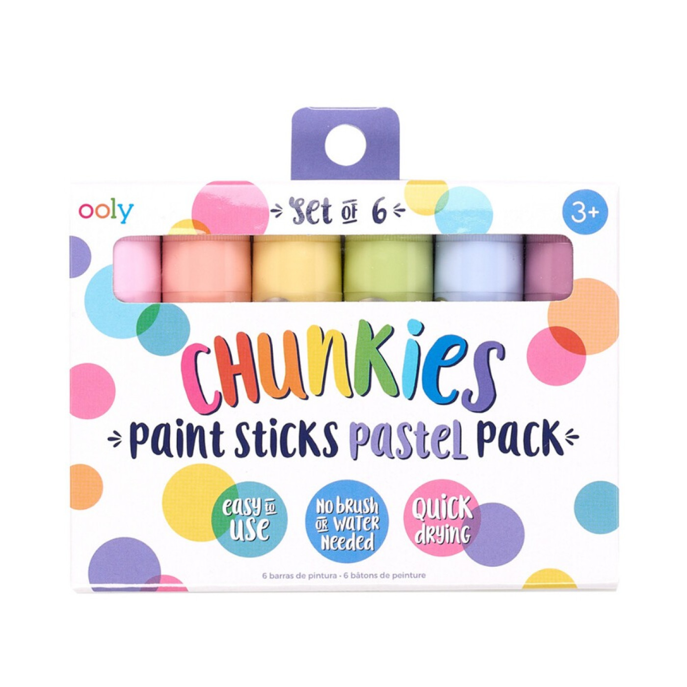 Ooly Chunkies Pastel Boya 6’lı Klasik Renkler - 810078033325 - 810078033325