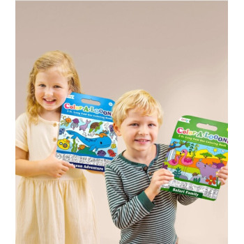 Ooly - Color-A-Looong: Fold Out Boyama Kitabı - Safari Family Ooly - Color-A-Looong: Fold Out Boyama Kitabı - Safari Family