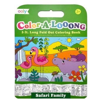 Ooly - Color-A-Looong: Fold Out Boyama Kitabı - Safari Family Ooly - Color-A-Looong: Fold Out Boyama Kitabı - Safari Family