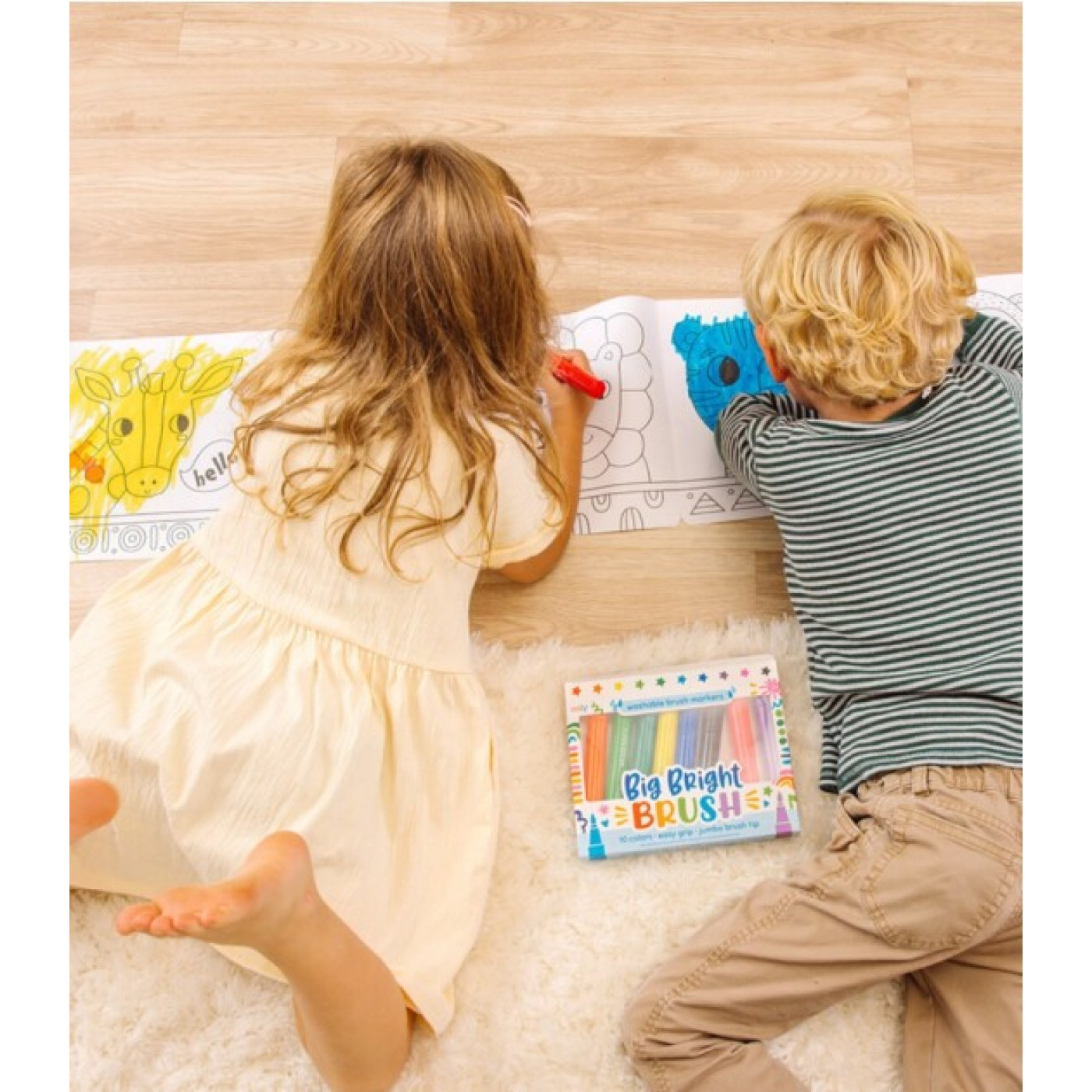 Ooly - Color-A-Looong: Fold Out Boyama Kitabı - Safari Family - ST00607 - 810104681858